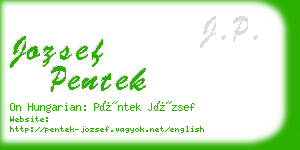 jozsef pentek business card